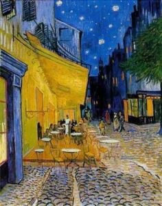 Voir le détail de cette oeuvre: Terrasse du café le soir (Van Gogh)